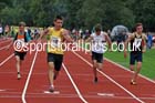Mens and Boys 100 metres at the Northern Inter-Counties under-17s and 15s at Witton Park, Blackburn. Photo: David T. Hewitson/Sports for All Pics